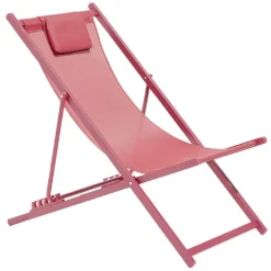 Chilienne Oxford 5 positions rouge 100x61xH92cm < Gifi Discount