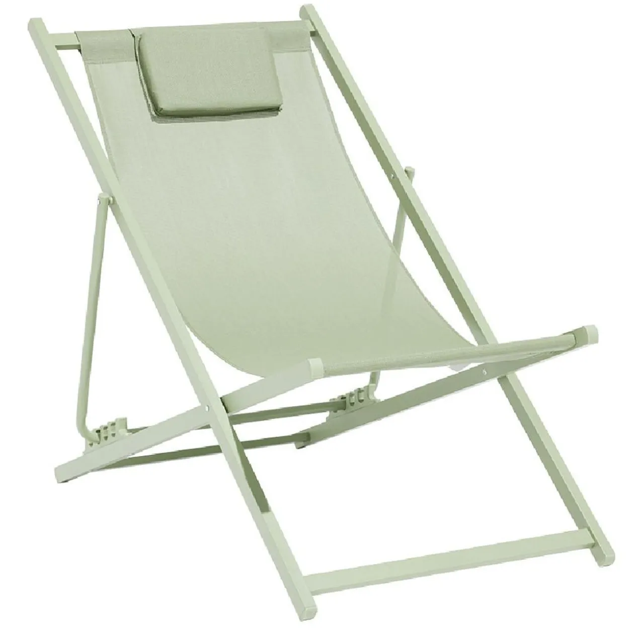 Chilienne Oxford 5 positions vert sauge 61x100xH92cm