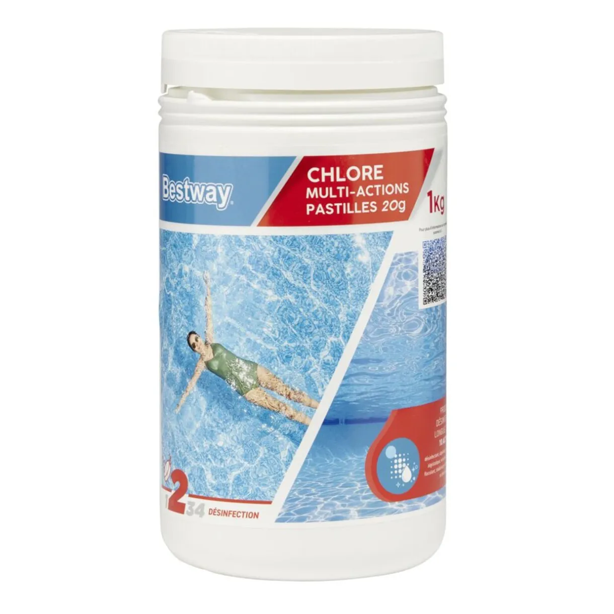 Chlore multiactions piscine 1kg pastille 20gr < Gifi Outlet