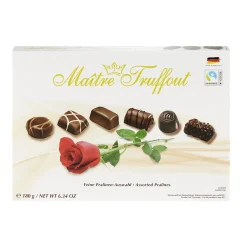Chocolats fins Maître Truffout 180g - Boîte rose