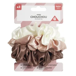 Chouchou à cheveux x3 en tissu satiné L10,5cm < Gifi Online