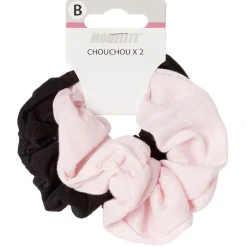 Chouchou en maille rose noir x2 < Gifi Outlet
