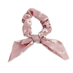 Chouchou en tissu motif fleur avec noeud court Ø7xH4cm (2 modèles) < Gifi New