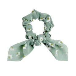 Chouchou en tissu motif fleur avec noeud court Ø7xH4cm (2 modèles) < Gifi New