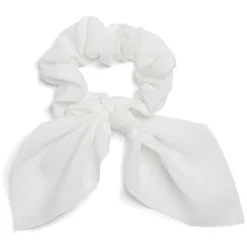 Chouchou foulard satiné blanc