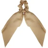 Chouchou ruban long doré effet satiné Ø7xL25cm