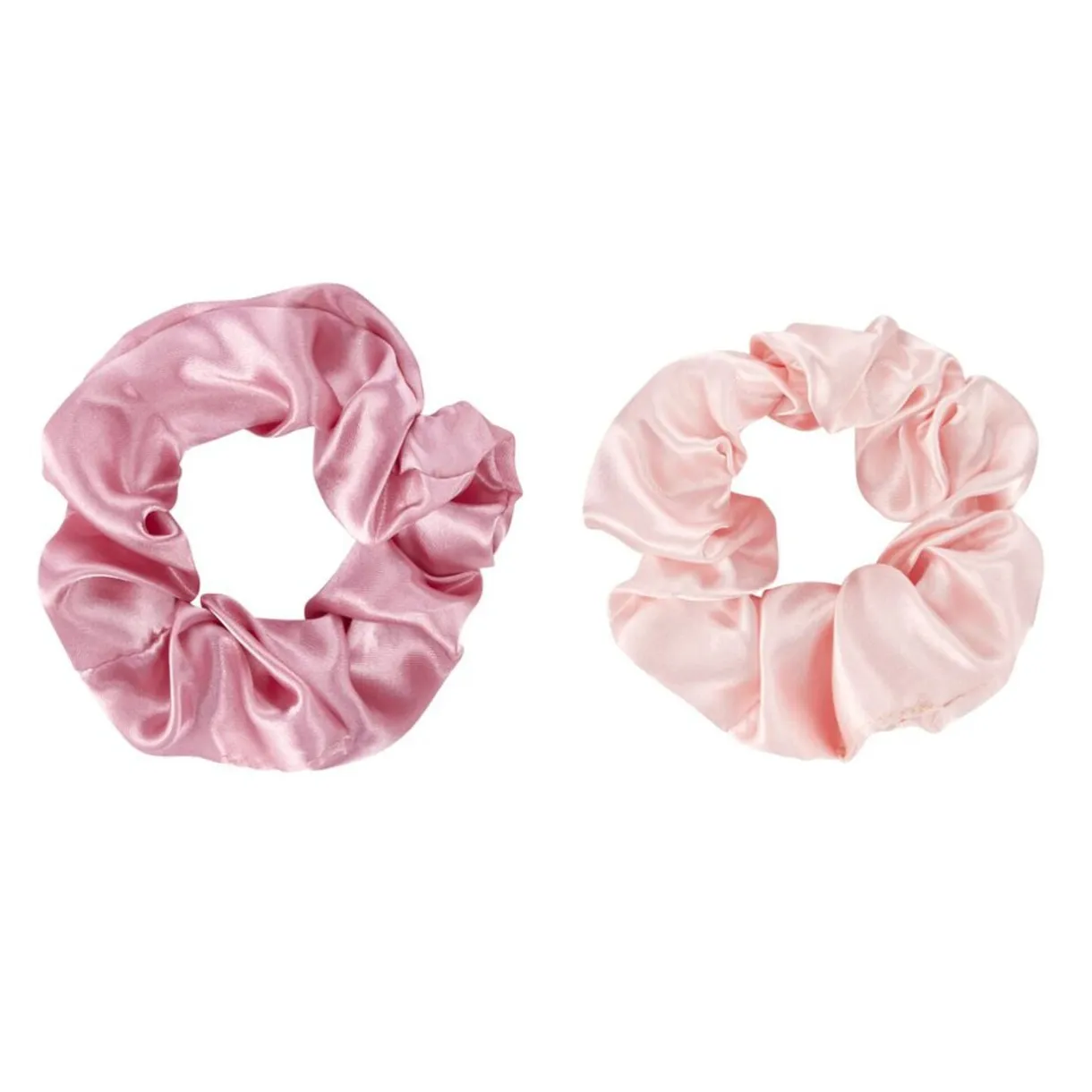 Chouchou satiné x2 en tissu uni Ø11cm (2 modèles) < Gifi