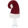 Cimier de sapin bonnet de Noël brillant H28cm < Gifi Outlet