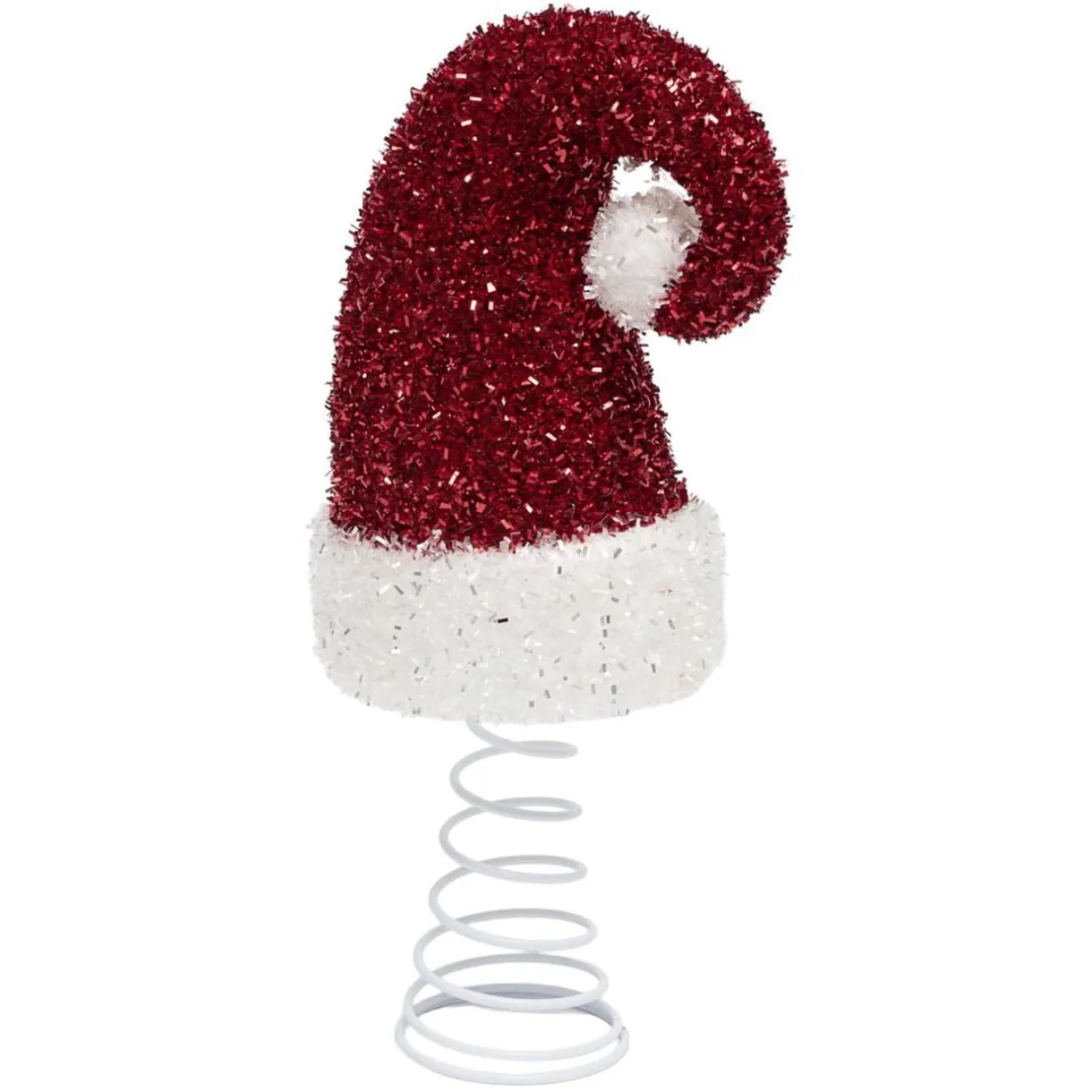 Cimier de sapin bonnet de Noël brillant H28cm < Gifi Outlet