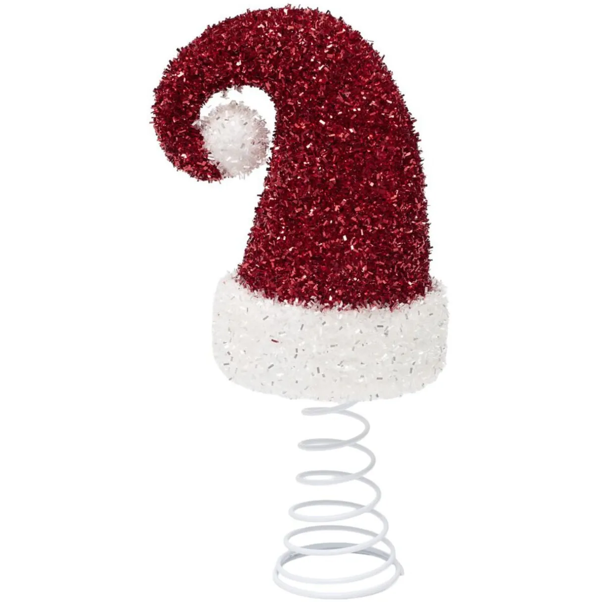 Cimier de sapin bonnet de Noël brillant H28cm < Gifi Outlet