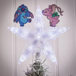 Cimier lumineux Disney Stitch étoile de sapin H24 cm