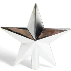 Cimier étoile argenté 20x20cm