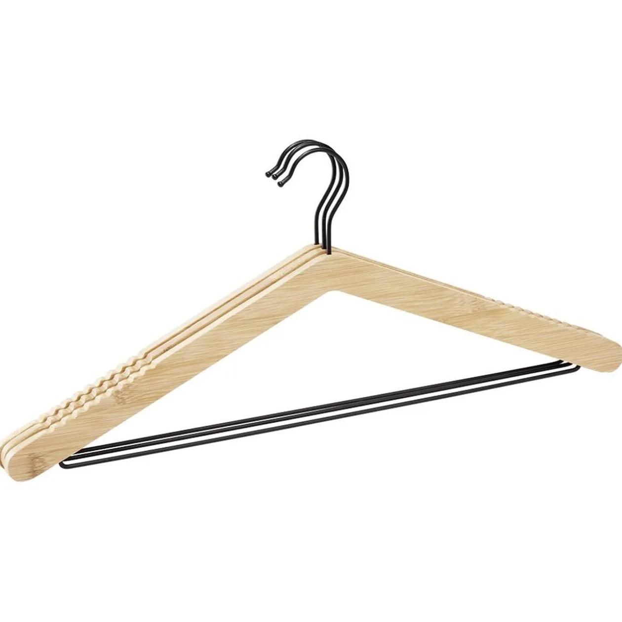 Cintre en bambou et métal x3 - L44,5xH18,5cm