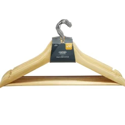 Cintre en bois avec crochet métal 10 pièces L44,5cm