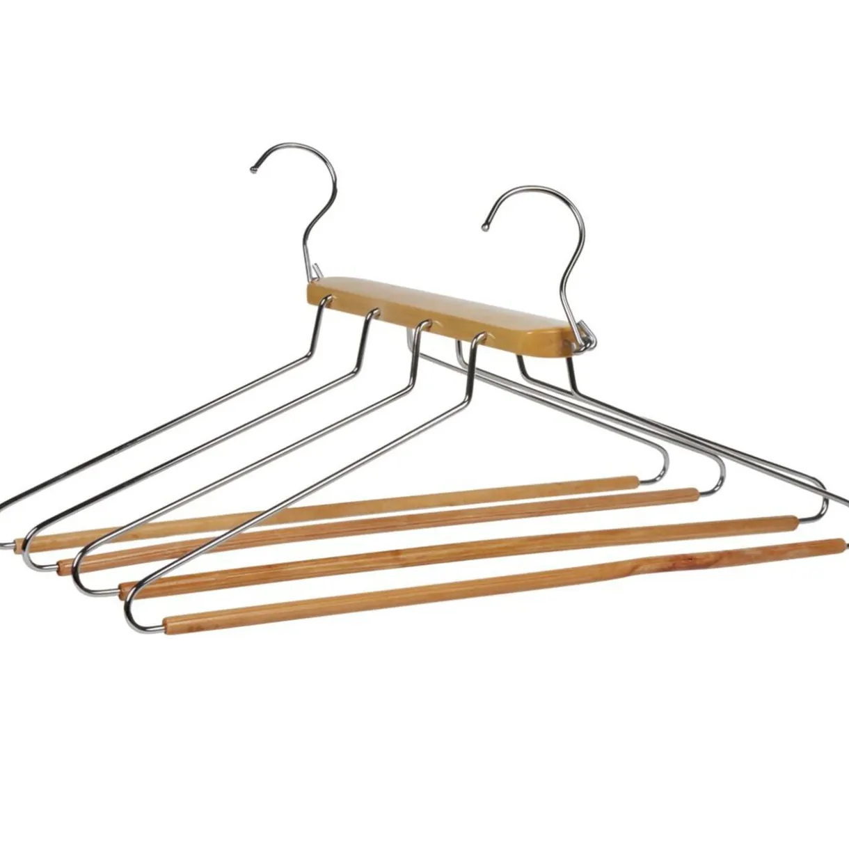 Cintre gain de place 4en1 en bois L42xl41cm < Gifi Outlet