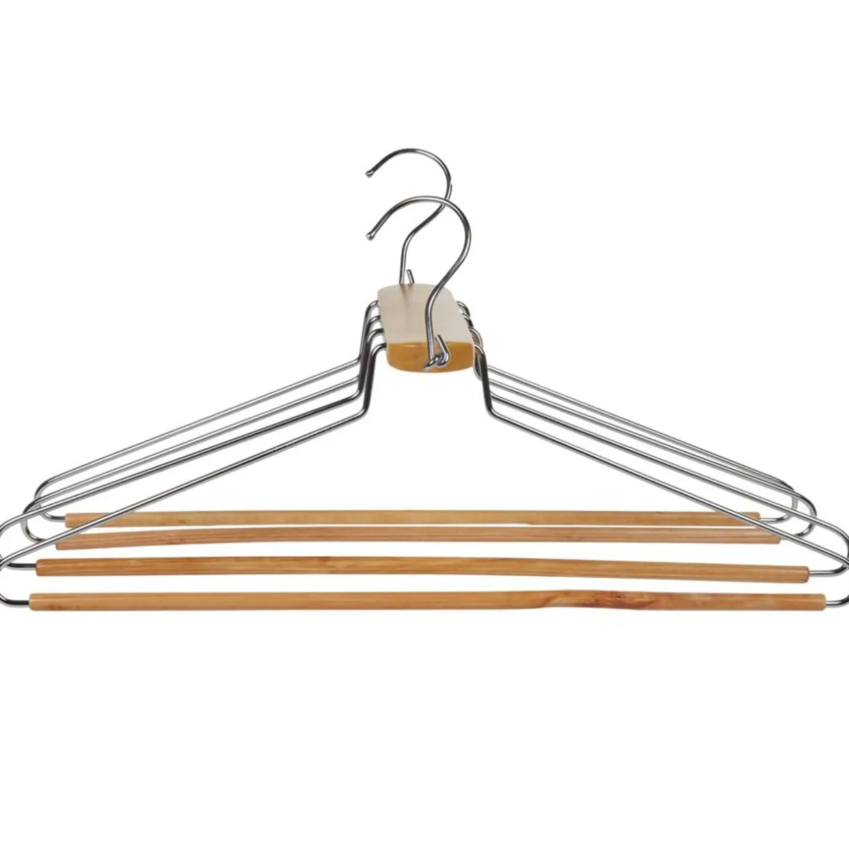 Cintre gain de place 4en1 en bois L42xl41cm < Gifi Outlet
