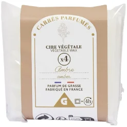 Cire parfumée marron senteur ambre patchouli 40g x4