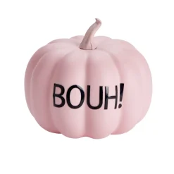 Citrouille décorative à poser pastel inscription BOUH! Ø9,4xH8cm (2 modèles) < Gifi New