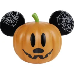 Citrouille Disney Mickey à LED orange et noir L30xH18cm - grand modèle