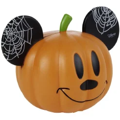 Citrouille Disney Mickey à LED orange et noir - petit modèle