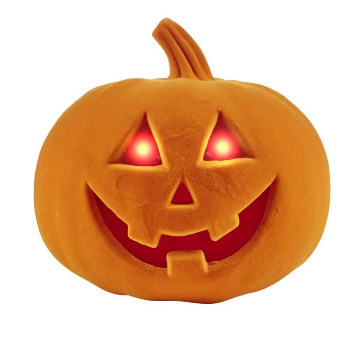 Citrouille Halloween LED floquée effet velours orange ou noire H21cm < Gifi Clearance