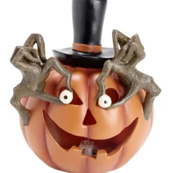 Citrouille Halloween orange LED polyrésine 15,5x14,5xH18cm < Gifi Clearance