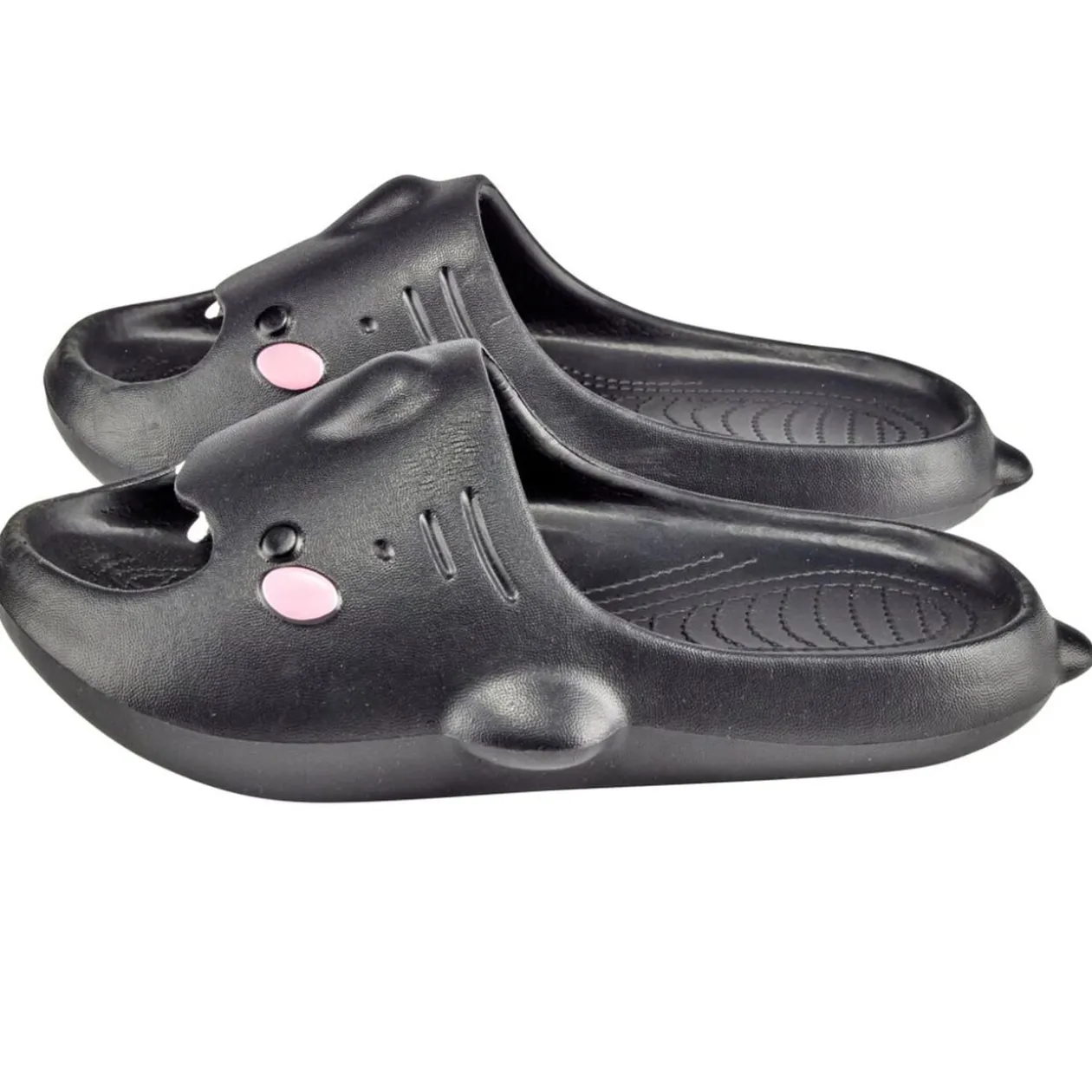 Claquettes raie manta noires 38/39
