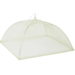 Cloche alimentaire pliable maille fine 32x32xH20cm (2 modèles jaune ou vert)
