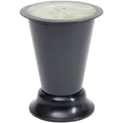 Cône funéraire lesté plastique noir Ø12cm