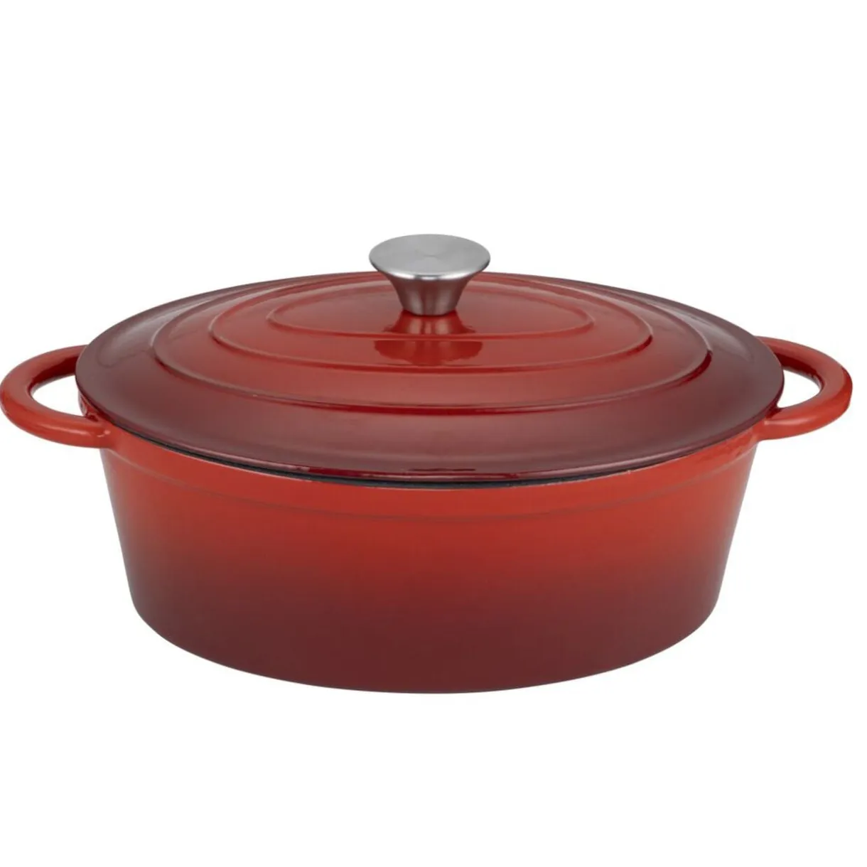 Cocotte ovale 4,3L fonte rouge tous feux dont induction 30x23xH11cm < Gifi New