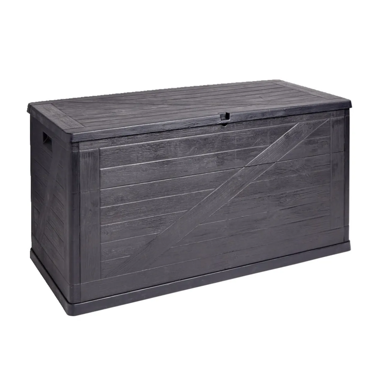 Coffre de rangement 320L plastique gris foncé 119x45xH60cm