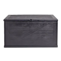 Coffre de rangement 320L plastique gris foncé 119x45xH60cm