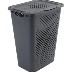 Coffre à linge 57L gris < Gifi Outlet