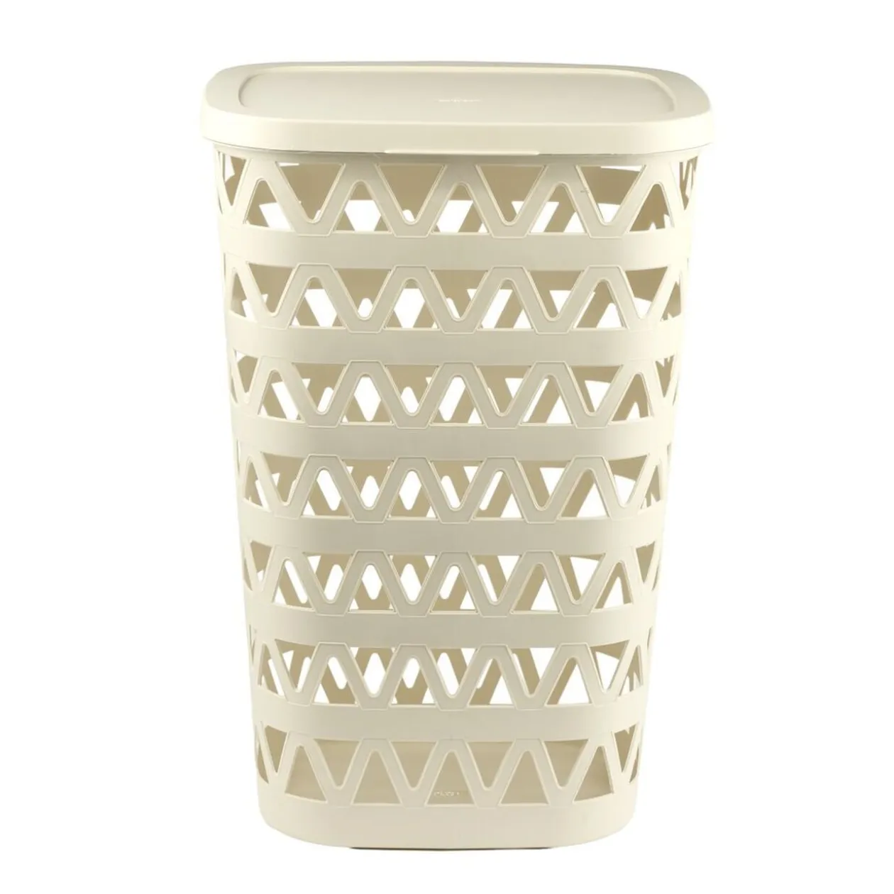 Coffre à linge Oceanna plastique blanc 55L