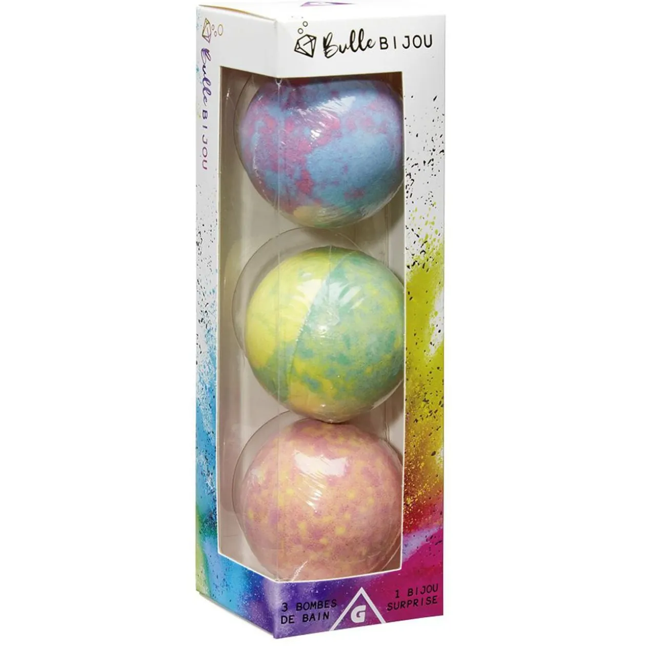 Coffret 3 bombes de bain et bijou surprise