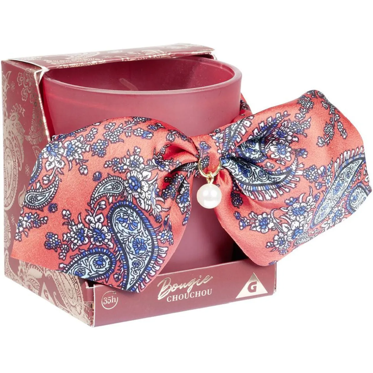 Coffret bougie + chouchou imprimé bandana