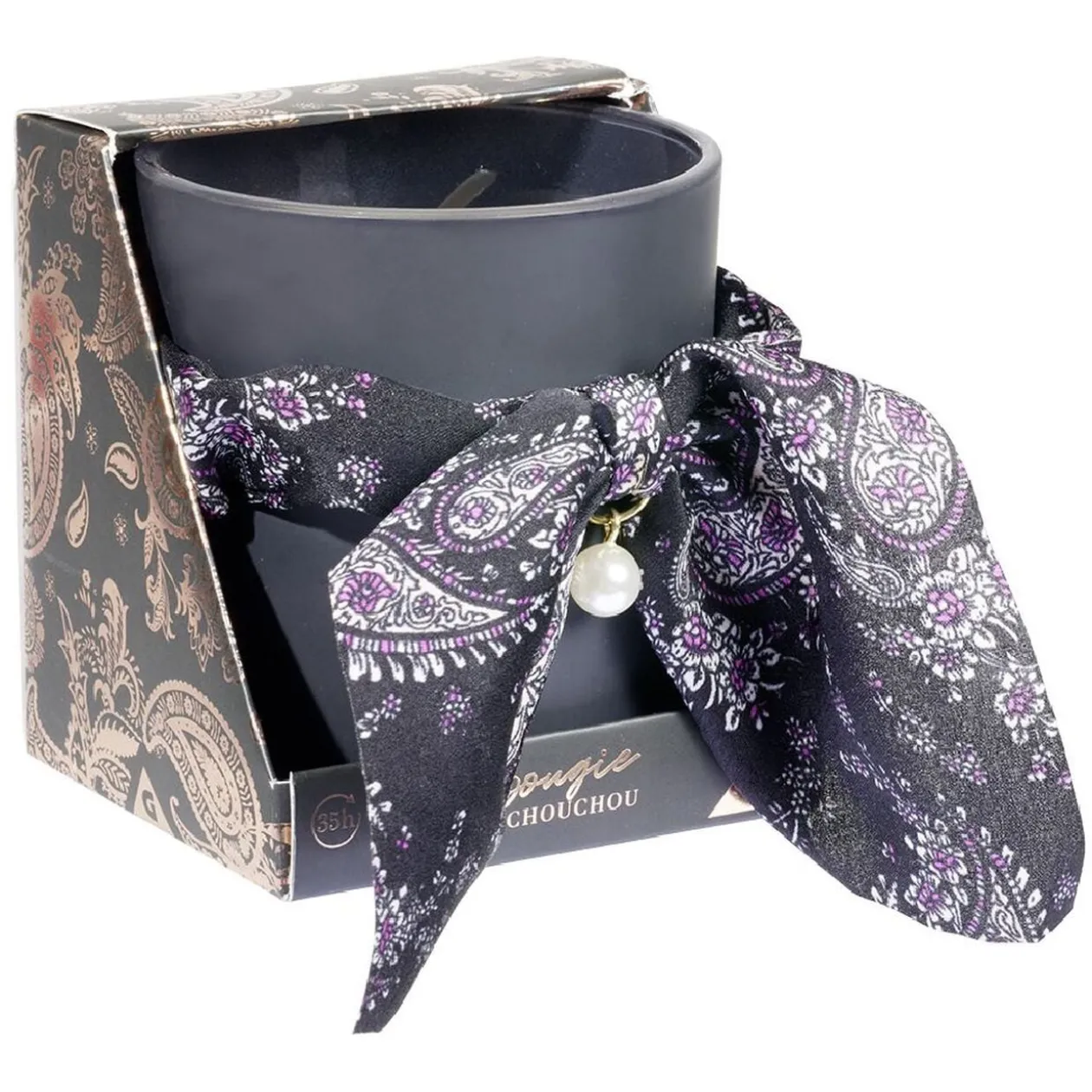 Coffret bougie + chouchou imprimé bandana