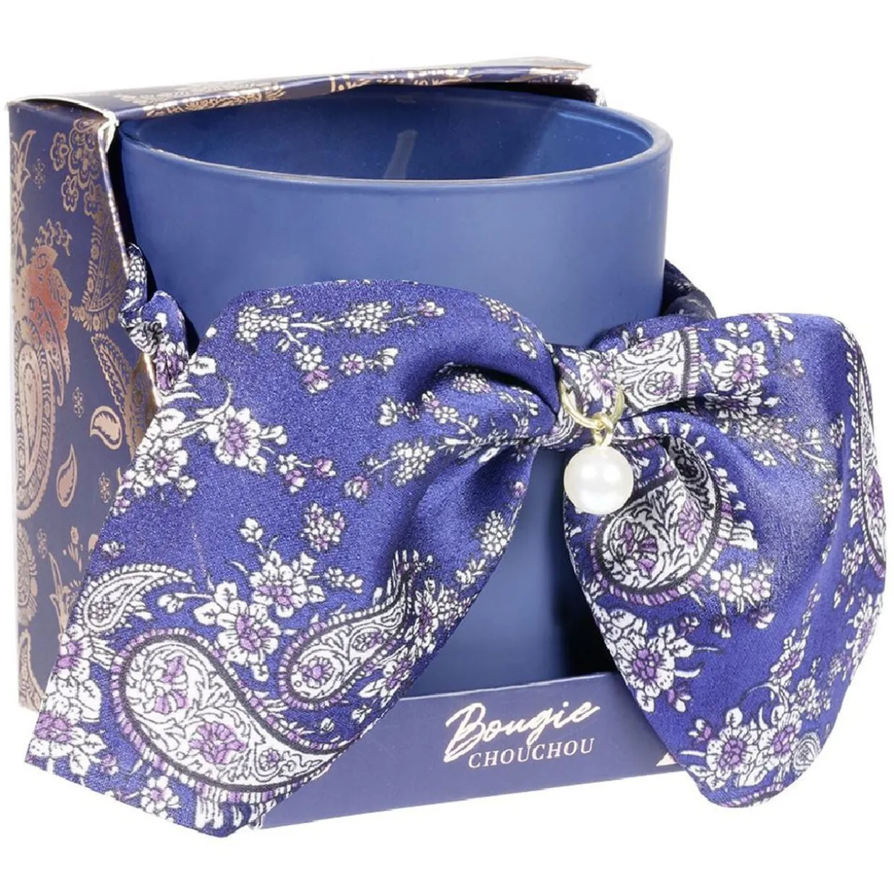Coffret bougie + chouchou imprimé bandana