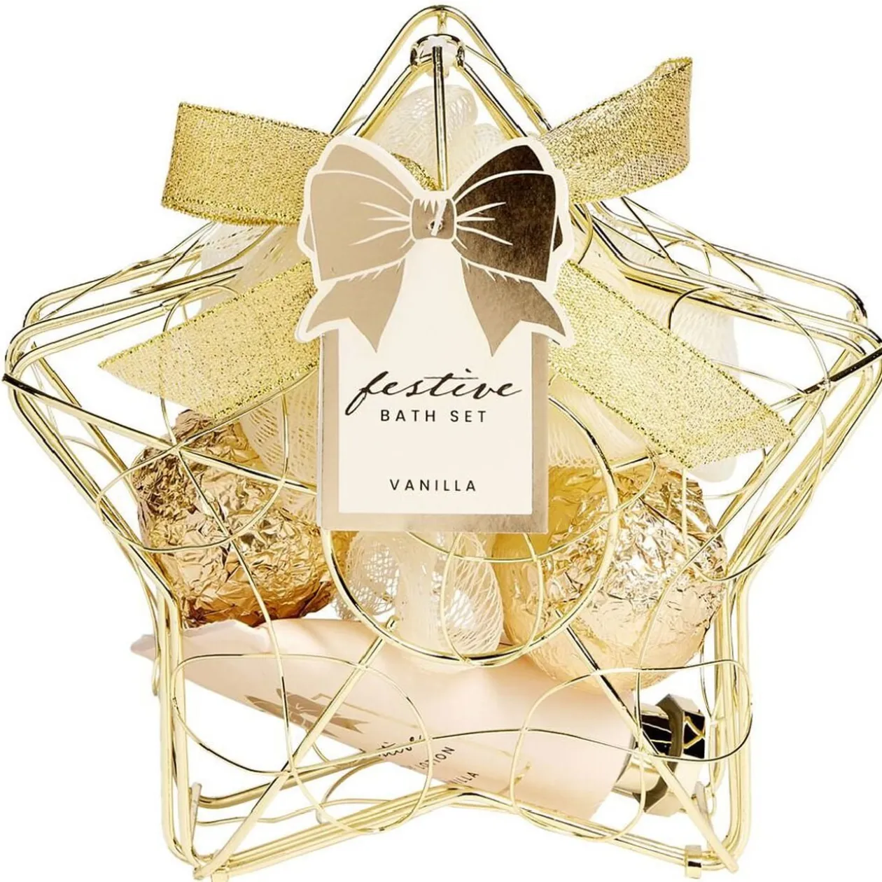 Coffret cadeau cage de bain 3 accessoires senteur vanille