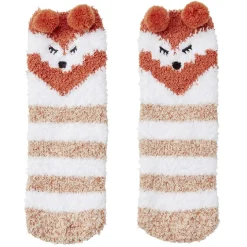 Coffret chaussettes en maille doudou motif rayé beige marron < Gifi Best