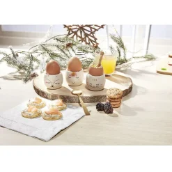 Coffret coquetier x3 motif tête animal