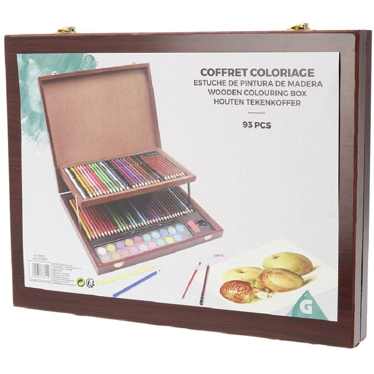 Coffret de coloriage en bois