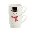 Coffret duo mug x2 Noël motif mignon écharpe rouge 350ml (3 modèles)