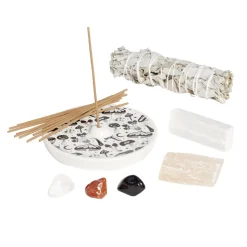 Coffret méditation kit encens/sauge/sélénite < Gifi Outlet