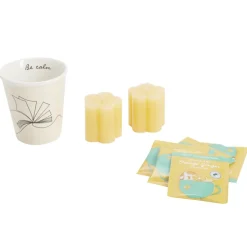 Coffret mug 330ml avec 3 sachets de thé et 2 bougies (3 modèles) < Gifi Discount