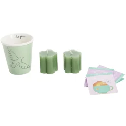 Coffret mug 330ml avec 3 sachets de thé et 2 bougies (3 modèles) < Gifi Discount
