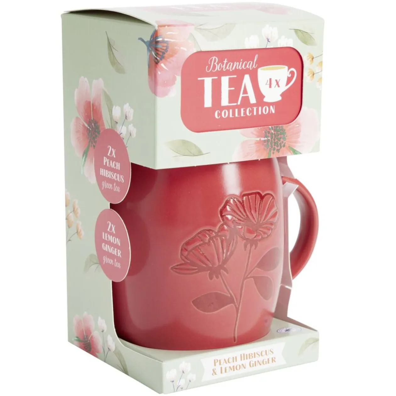 Coffret mug 330 ml avec 4 sachets de thé (3 modèles)