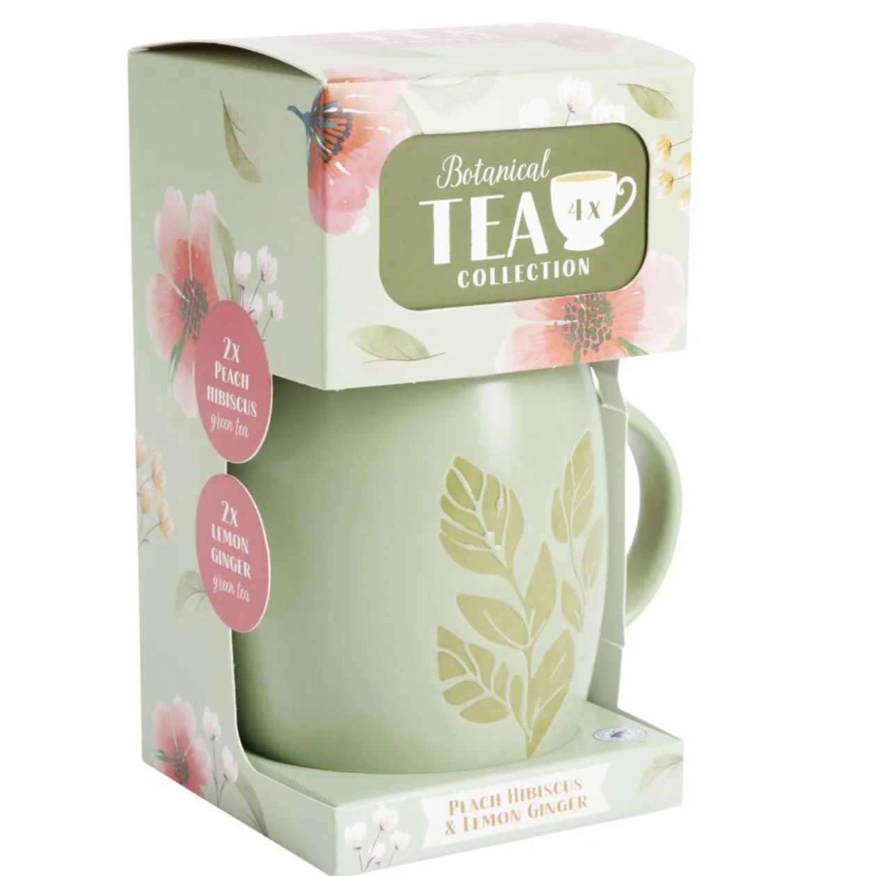 Coffret mug 330 ml avec 4 sachets de thé (3 modèles)