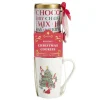 Coffret mug Noël 330ml avec biscuits et boîte métallique (3 modèles)
