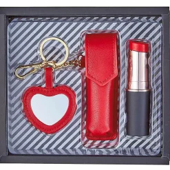 Coffret porte clé miroir coeur batterie de secours powerbank